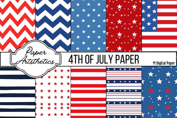 Download 4th of July Digital Paper Pattern - 4th of july Collection