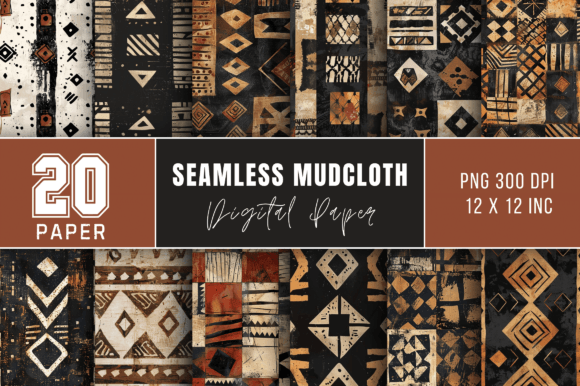 Download Digital Paper Pack African Mud Cloth - Digital paper pack Collection