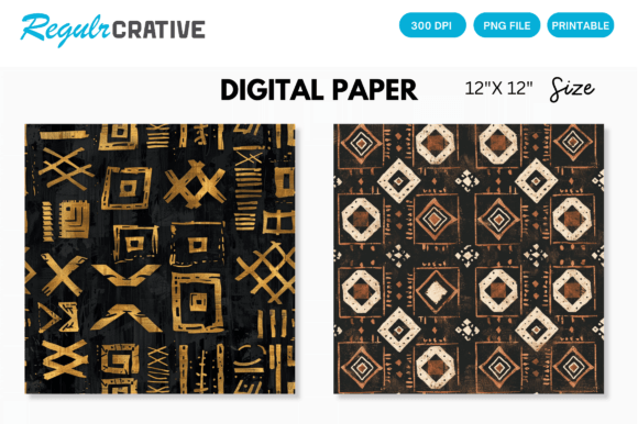 Download Digital Paper Pack African Mud Cloth - Digital paper pack Collection