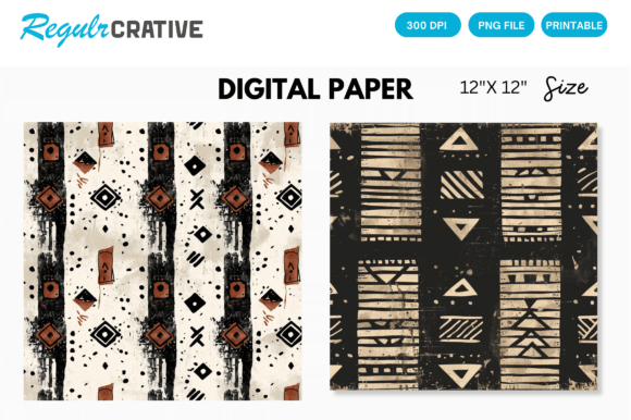 Download Digital Paper Pack African Mud Cloth - Digital paper pack Collection