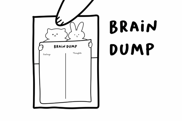 Download Cute Brain Dump Template | A4 Size - Premium Resources