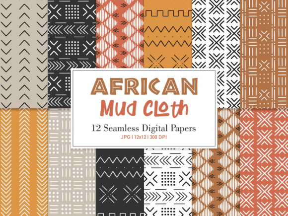 Download Digital Paper Pack African Mud Cloth - Digital paper pack Collection