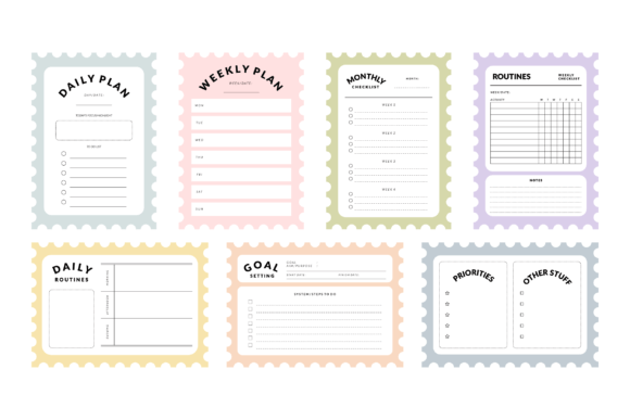Download Colorful Planner &amp; Notepad Template Set - Premium Resources