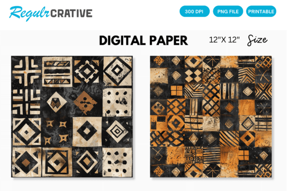 Download Digital Paper Pack African Mud Cloth - Digital paper pack Collection