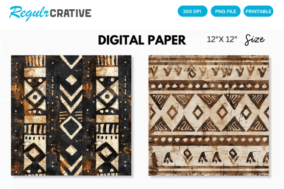 Download Digital Paper Pack African Mud Cloth - Digital paper pack Collection