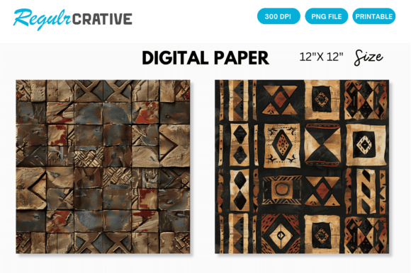Download Digital Paper Pack African Mud Cloth - Digital paper pack Collection