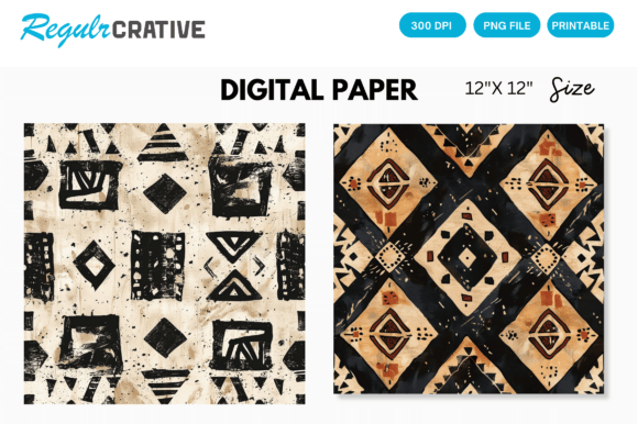 Download Digital Paper Pack African Mud Cloth - Digital paper pack Collection