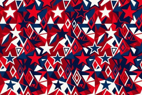 Download 4th of July Modern Geometric Pattern - 4th of july Collection