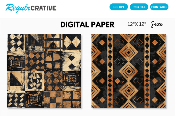 Download Digital Paper Pack African Mud Cloth - Digital paper pack Collection